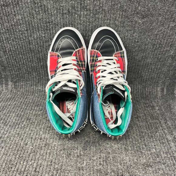 Vans SK8-HI Tartan Daze Studded Spike Punk‎ Skate Shoes Men’s 6.5 / Women’s 8 - Picture 7 of 8